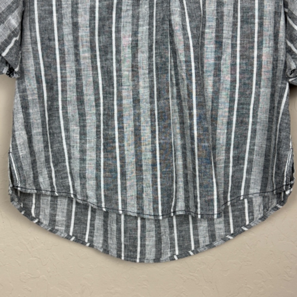 ANTHROPOLOGIE Pilcro Linen Henley Surf Shirt - Picture 8 of 15
